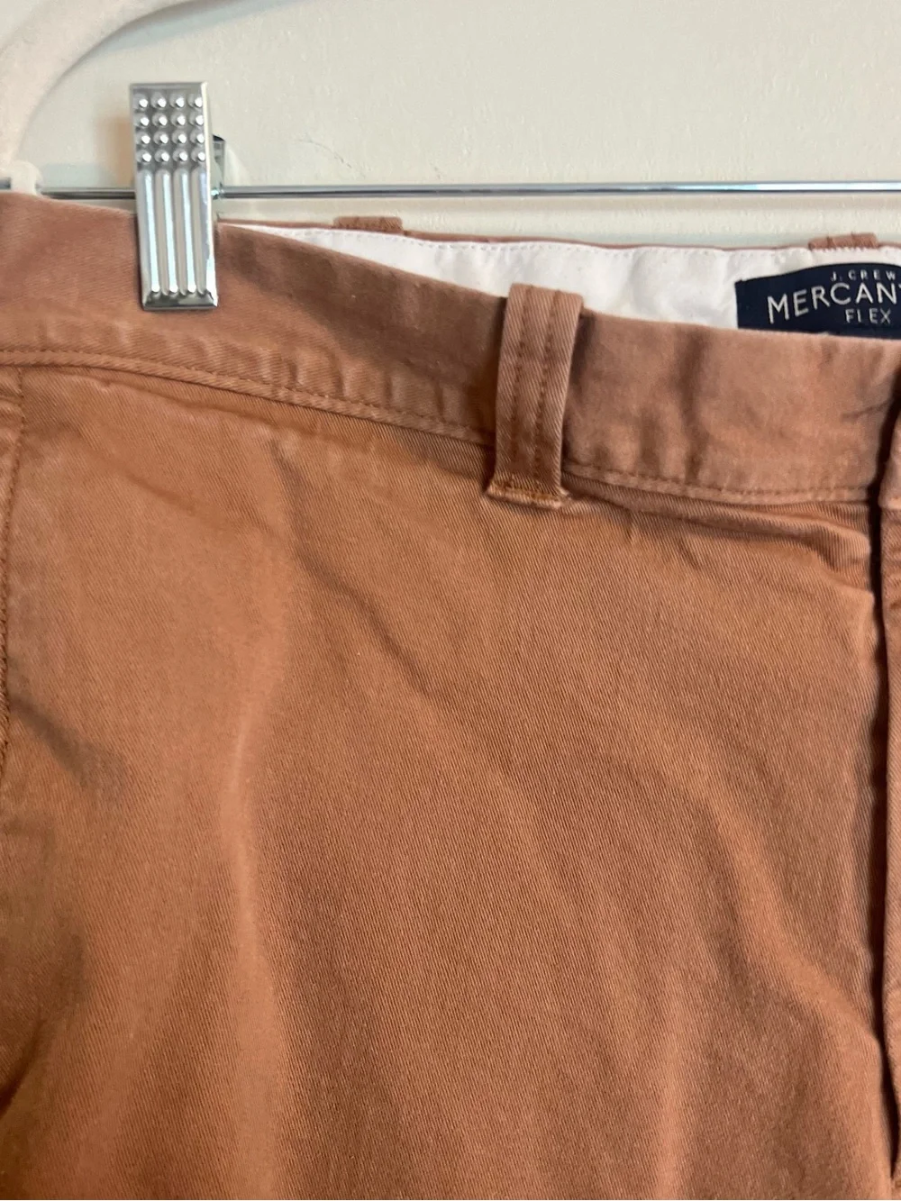 J. Crew Men's Rust Brown Flat Front Chino Shorts